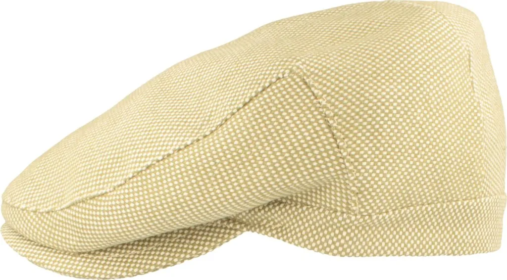 Flat Cap Hut Breiter en coton bio avec tissu structuré de haute qualité