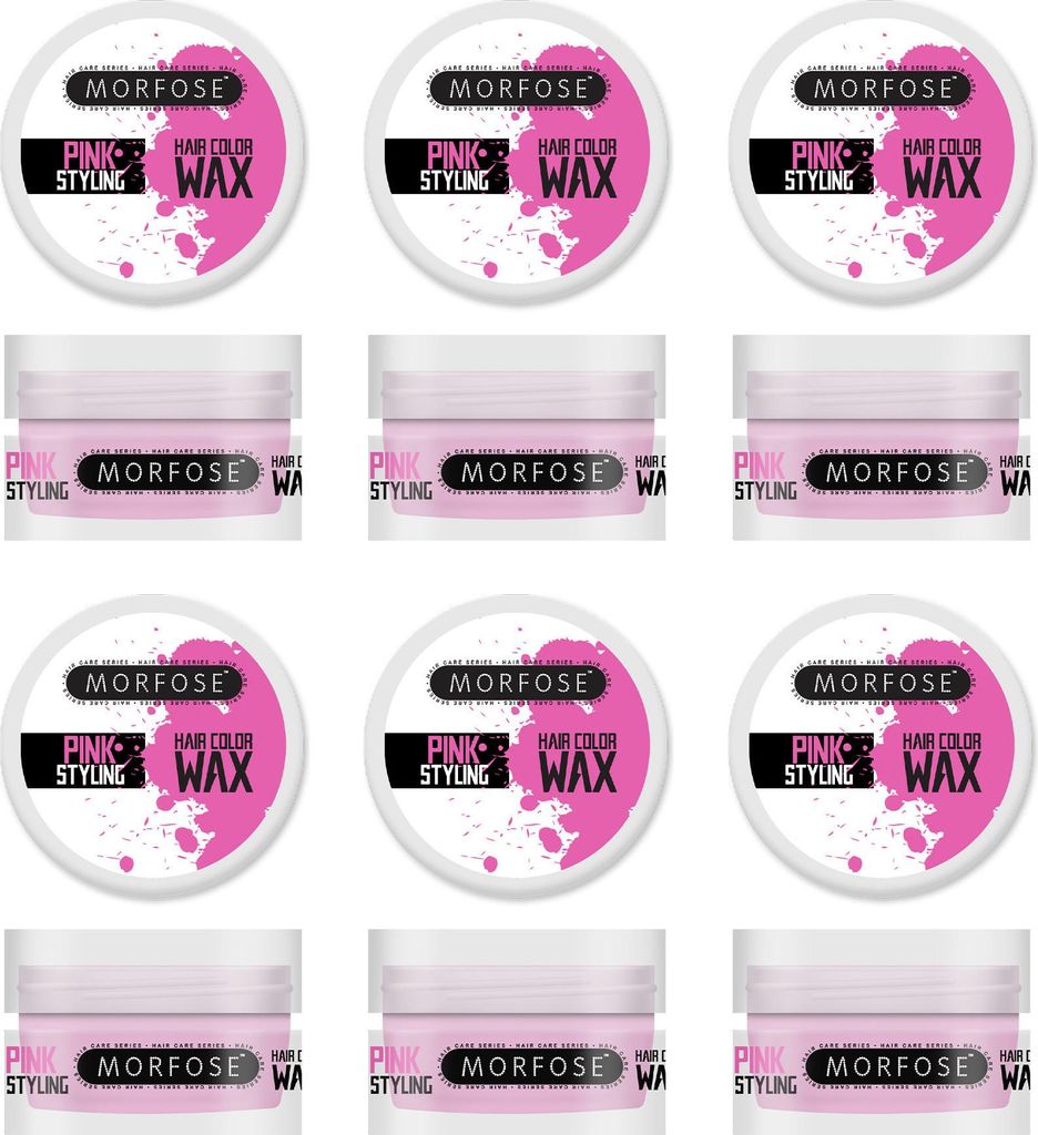 Color Hair Wax Pink 6x100 ml