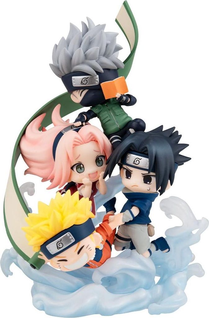 Naruto Shippuden FigUnity PVC Mini-Statue Gather here, Team 7 13 cm (with gift)