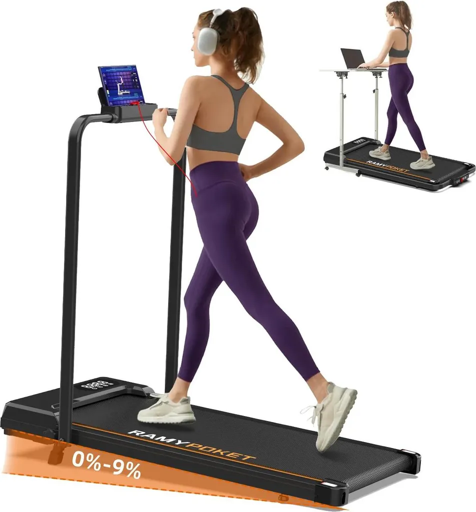 Appareil de fitness tapis de course BF 1 pliable et inclinaison manuelle