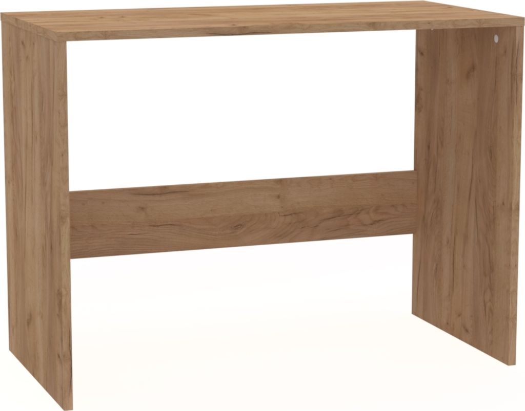 Brüder-Möbel | Schreibtisch - Eiche Craft Gold - 100 x 75 x 50 cm - Kompakter Bürotisch - Für Büro, Home Office, Kinderzimmer