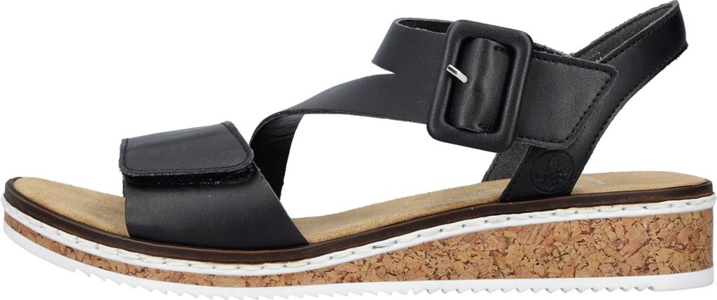 Rieker Damen Sandale Keilsandalette Klettverschluss V3660, Produktbild 2
