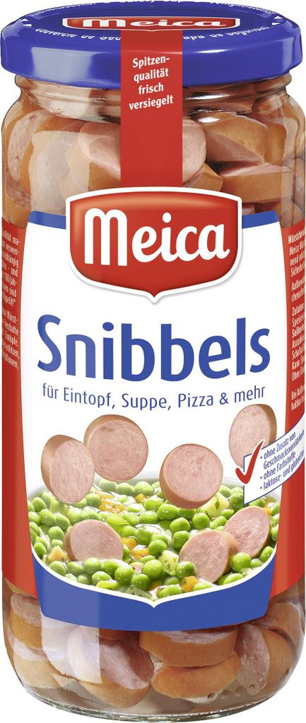 Meica Snibbels Würstchenscheiben für Eintopf  ATG 207g Glas Produktbild 