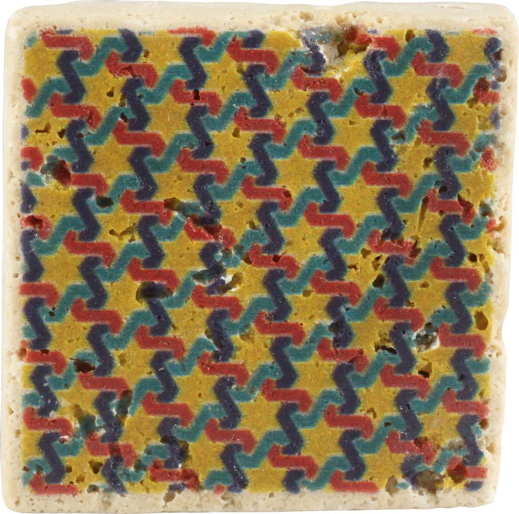 Magnet aus Travertin 4,8x4,8 cm - Vintage Look - Modell 22