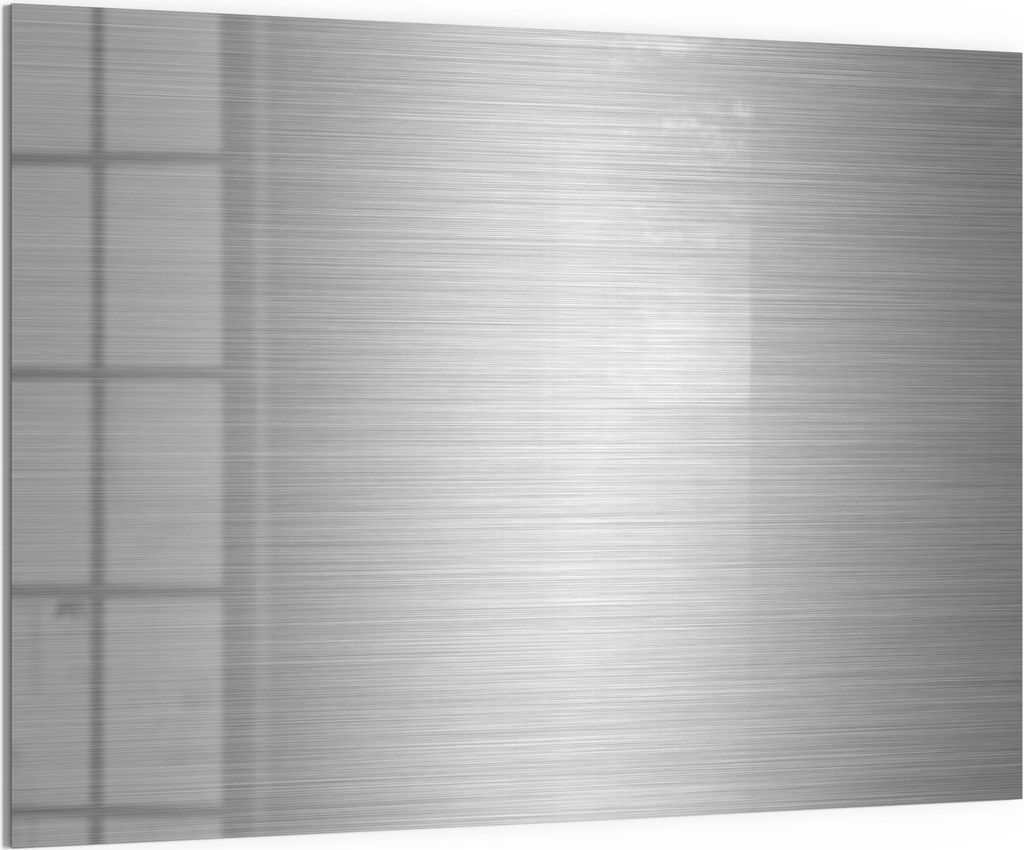 DEQORI Magnettafel Glas 120x90 cm 'Gebürstetes Aluminium' beschreibbar Whiteboard