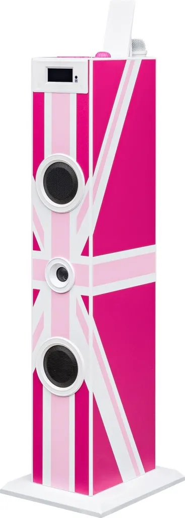 Enceinte colonne TW5 Bigben Union Jack Rose 40W avec port USB et SD