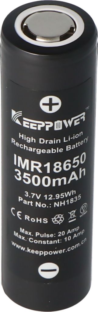 Batería de iones de litio IMR18650 Keeppower, 3500mAh, 3,6V Imagen del producto 