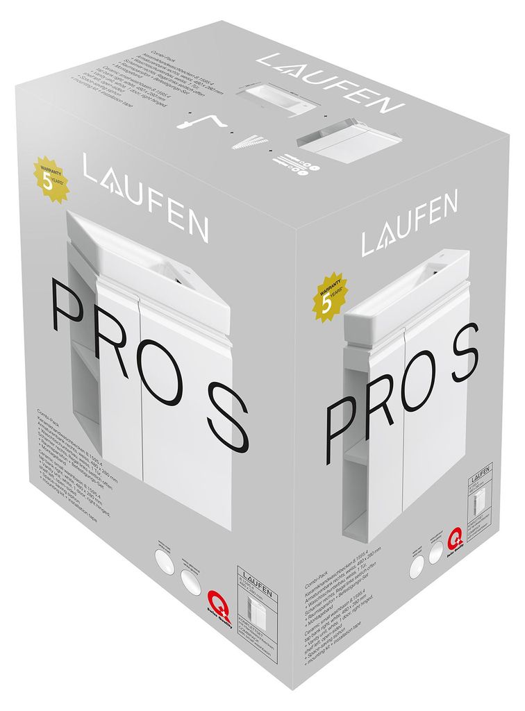 LAUFEN Laufen Handwaschbecken LAUFEN PRO S m WT-Unterbau we matt Hahnlochbank links