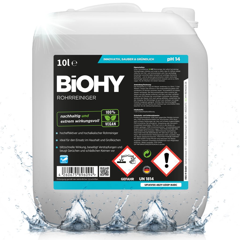 BiOHY Rohrreiniger + Auslaufhahn, Abflussreiniger, Produktbild 