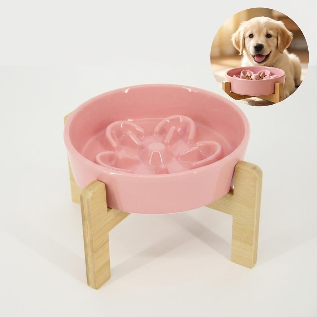 Ceramiczna miska zapobiegająca połykaniu w dużych ilościach Zdjęcie produktu 