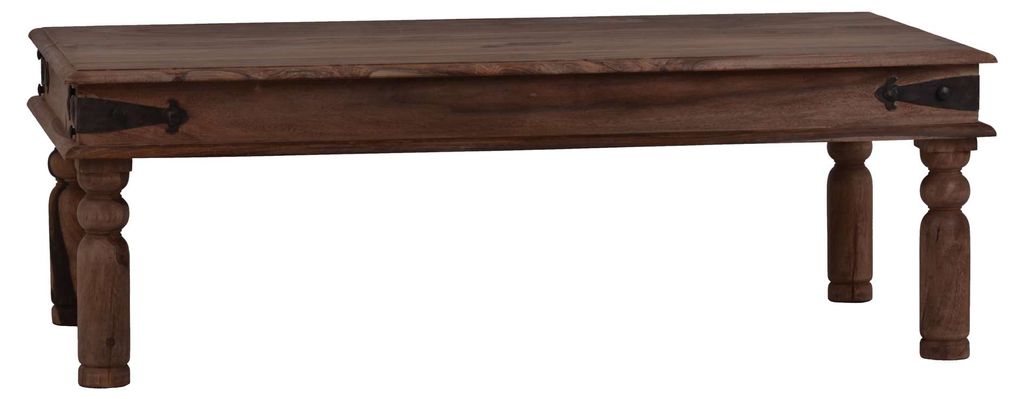 MiaMöbel Couchtisch Colombo 120x60 cm Landhausstil Massivholz Teak Natur