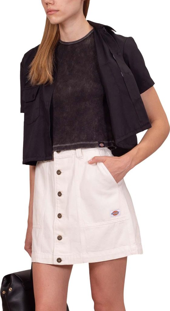 DICKIES – Geripptes Tanktop für Damen aus gewaschener Baumwolle – Größe L