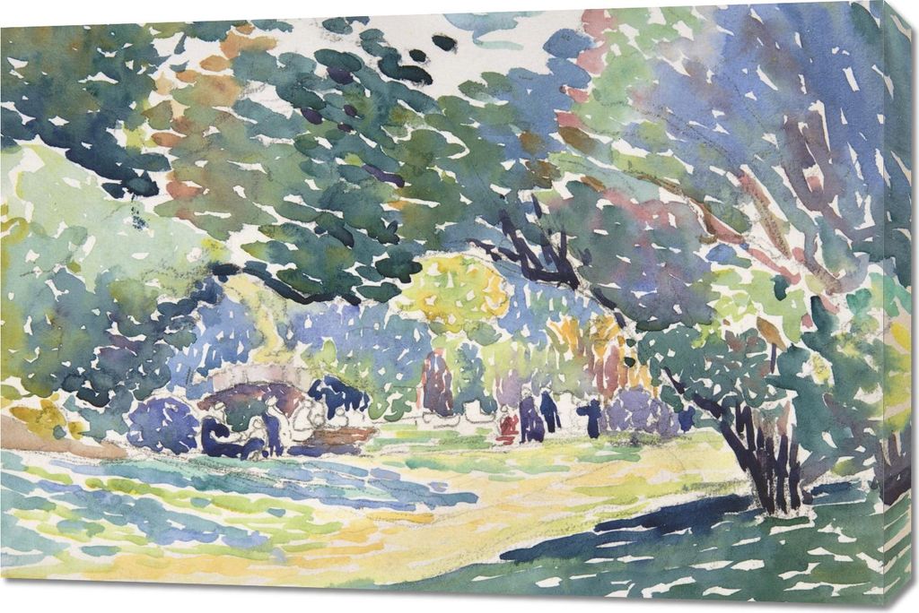 Bild 90x60cm Landschaft, Henri-Edmond Cross Vintage für das Wohnzimmer