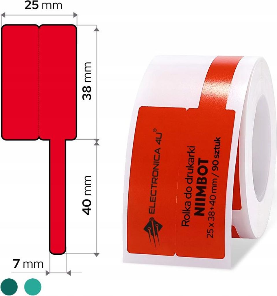 Selbstklebende Thermotransfer-Etiketten Niimbot M2 M3 25x38+40