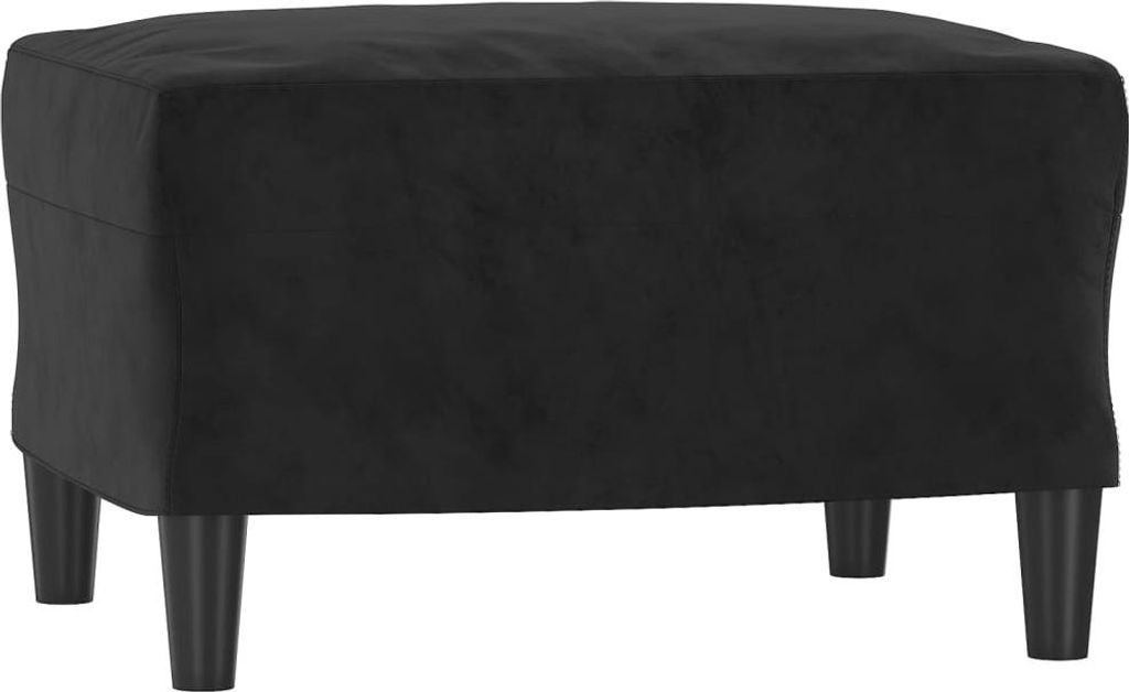 vidaXL Fußhocker Schwarz 60x50x41 cm Samt Produktbild 