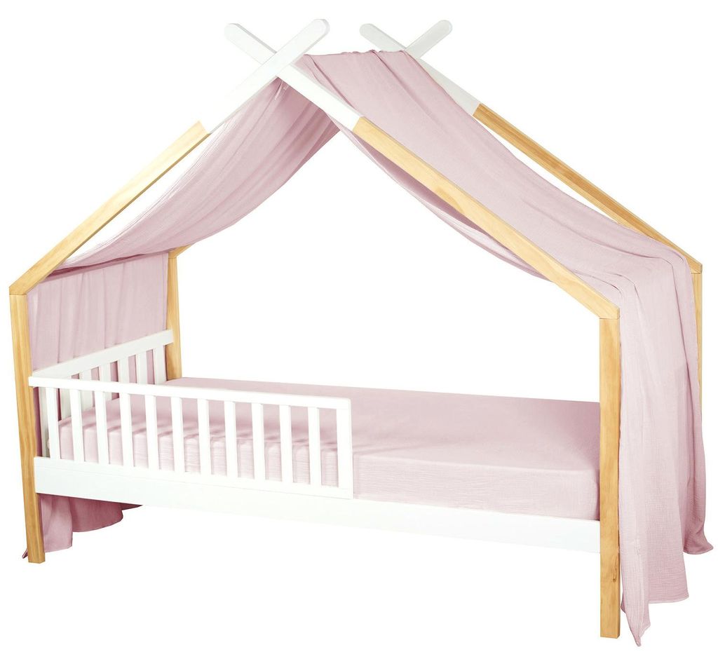 Bettbaldachin Hütte Baumwollgaze Jeanne - 420 x 130 cm - Rose | by SEVIRA KIDS