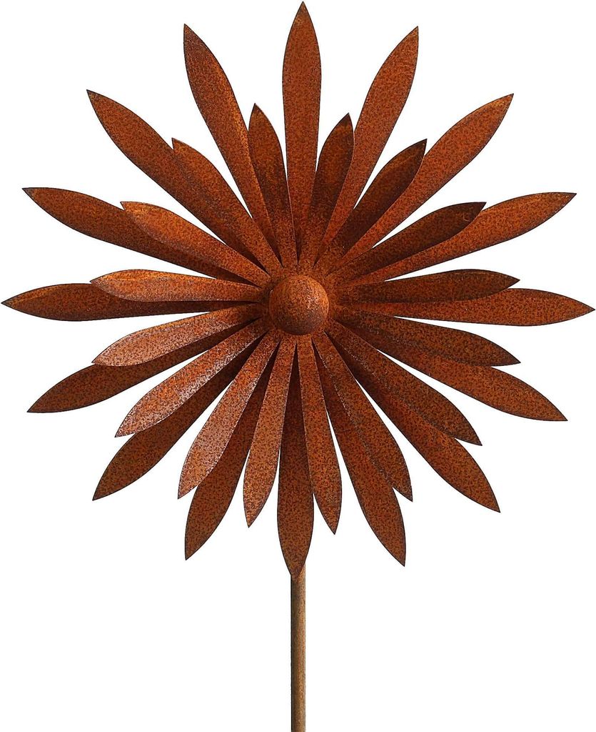 Rost Gartenstecker Blume 113 cm Edelrost Gartendeko Metall Produktbild 