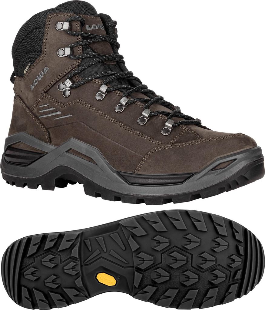 LOWA RENEGADE EVO GTX MID, Männlich, Erwachsener, Braun, Schwarz, Outdoor-Stiefel, Walken, Wandern, Trecken, Deutsch