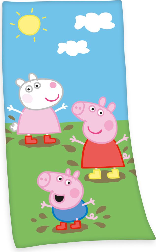 Herding Peppa Pig Wutz - Asciugamano, 75x150 Immagine del prodotto 