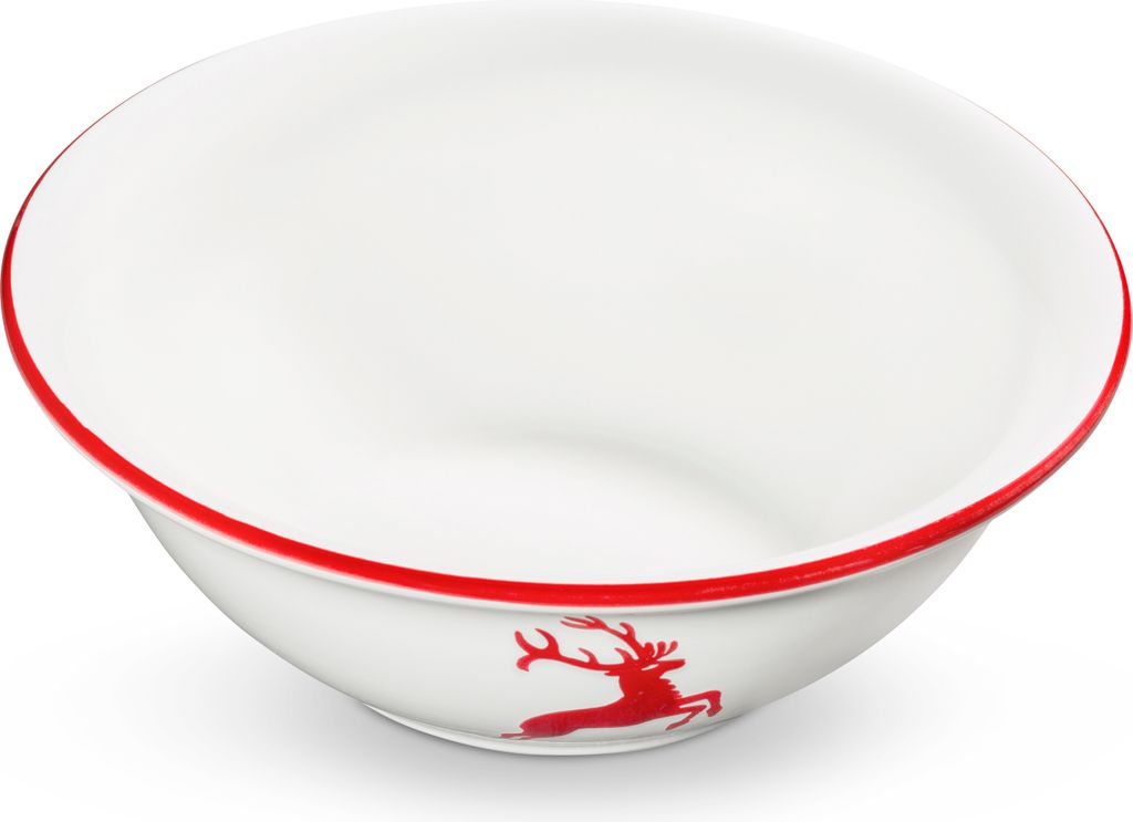 Gmundner Keramik Rubinroter Hirsch Salatschüssel 20 cm