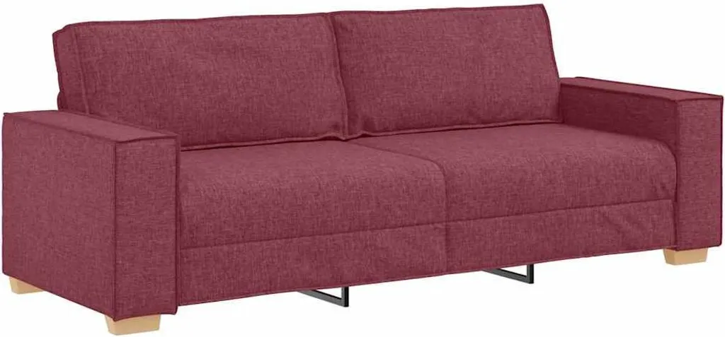 Canapé 3 places vin rouge 180 cm en tissu pour petit salon moderne
