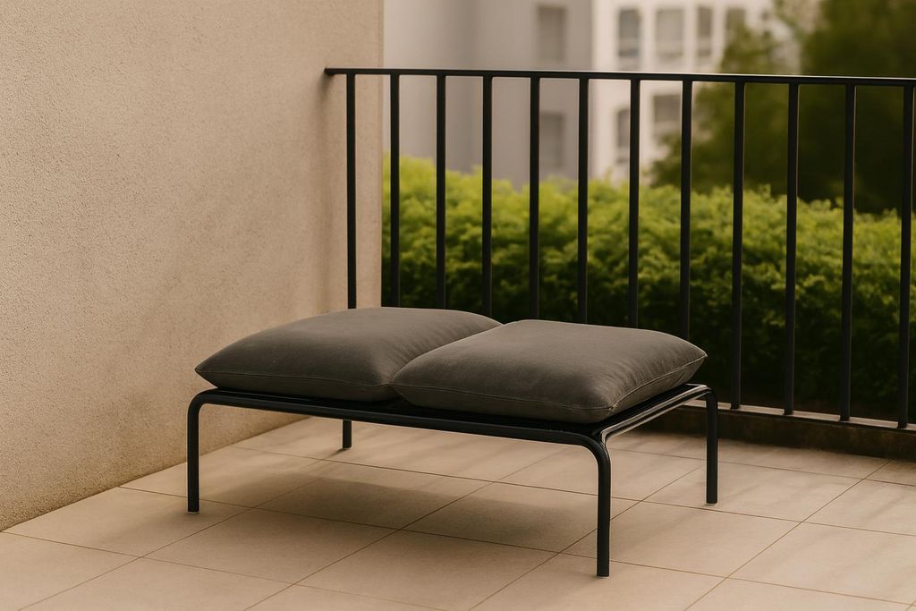 Wenecja 2 Sitzer Outdoor Pouf Graphit Garten Terrasse