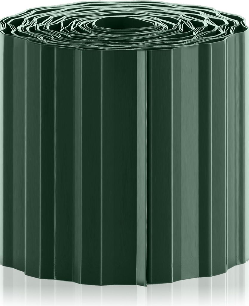 com-four Rasenkante 15 x 900 cm aus Kunststoff - Beeteinfassung für Rasen, Blumenbeet oder als Mähkante - Länge individuell anpassbar