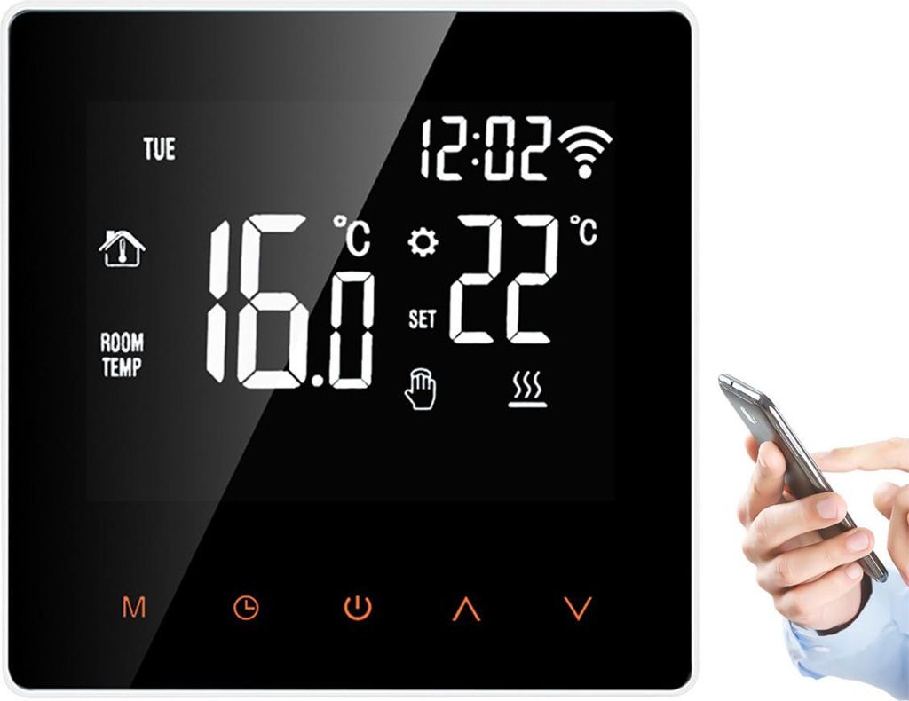 Tuya WiFi Smart Thermostat 3A, Wandthermostat mit programmierbarem LCD-Display, geeignet für Fußbodenheizung und Warmwasserversorgung