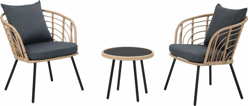 Zestaw mebli ogrodowych rattan VERONA balkon taras 3cz. c. Zdjęcie produktu 