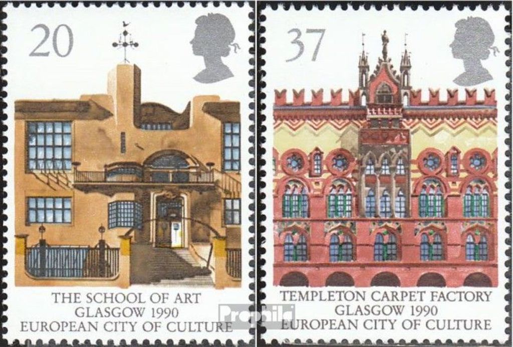 Briefmarken Großbritannien 1990 Mi 1263-1264 (kompl.Ausg.) postfrisch Glasgow