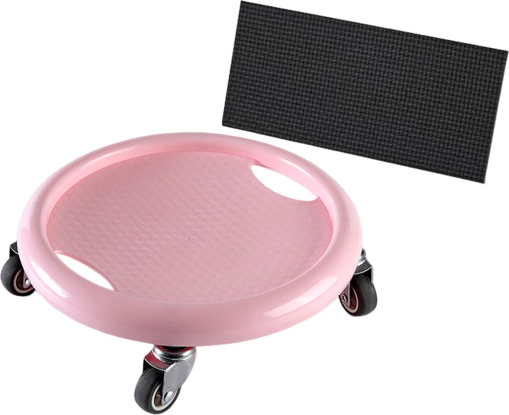 Bauchmuskeltrainer-Rad mit Kniematte, 360 Grad drehbar, für Männer und Frauen, Core-Training, Bauchmuskeltrainer-Board mit 4 Rädern, Fitnessger...