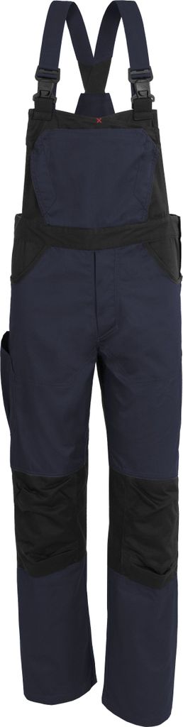 Qualitex Arbeitshose - "X-Serie" X-treme strapazierfähige Arbeitshose - faserverstätkt - in Farbe: marine/schwarz - Herren: 58 - Damen: 52