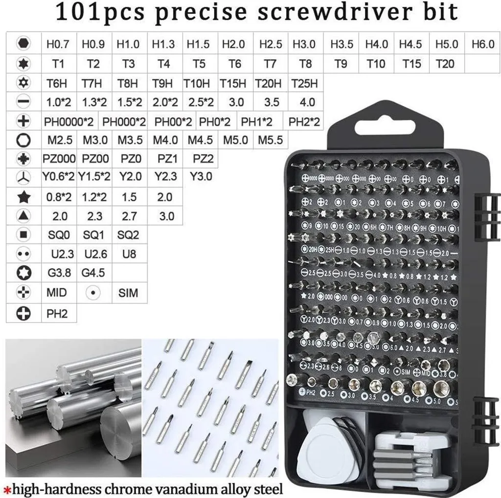 Set de tournevis de précision pour PS5, PC et iPhone - 122 accessoires