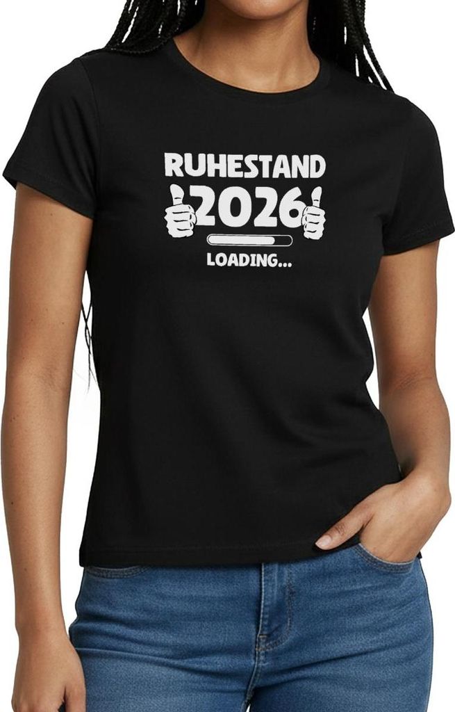 Spreadshirt Ruhestand 2026 Loading Frauen T-Shirt, L, Schwarz