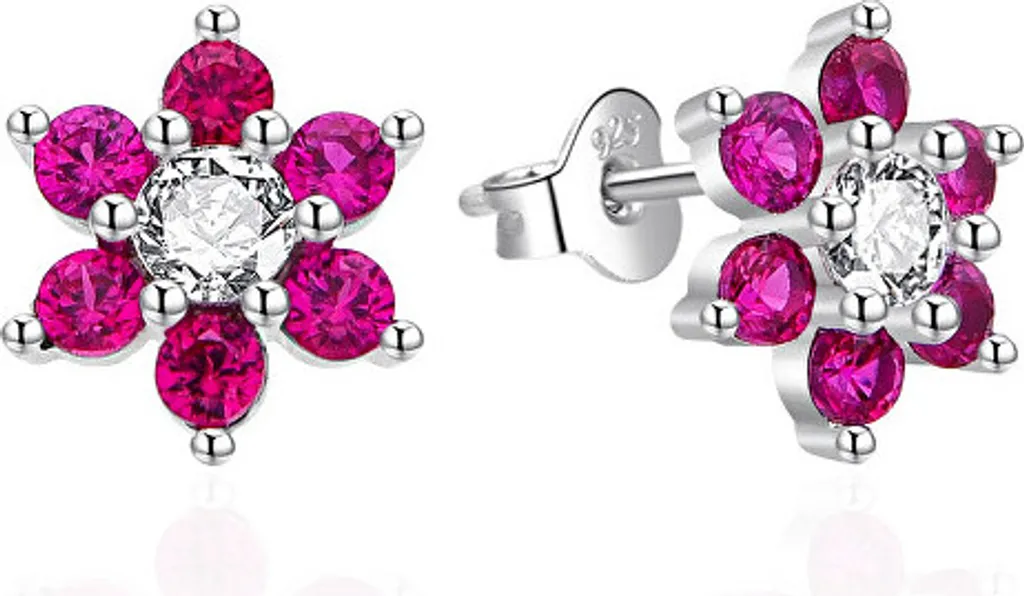 Orecchini Argento 925 con Zirconi Fucsia AGT-E155PF | Eleganza Pura