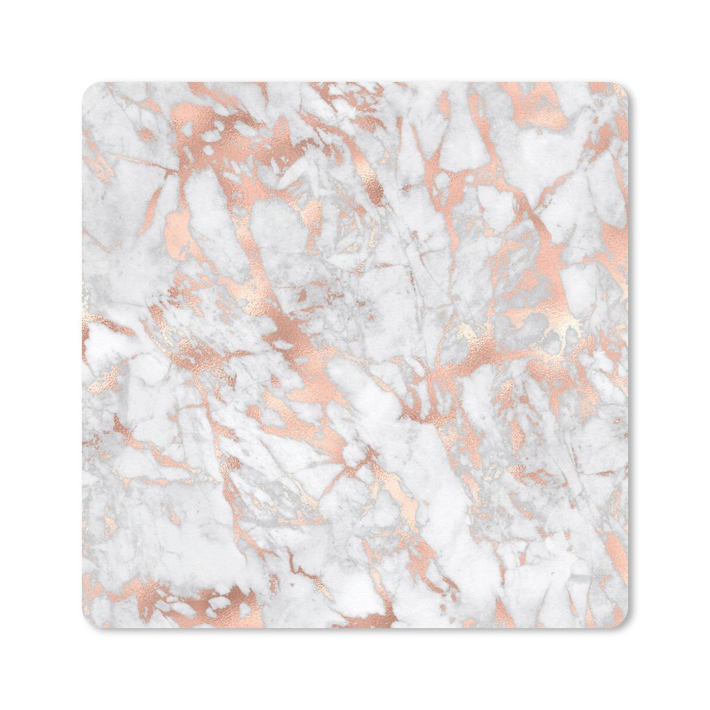 MuchoWow Mauspad Mousepad Marmor - Adern - Glitzer 20x20 cm - Mousepads - Maus Mat - Pad - Mausunterlage - Desk Mat - Bureauartikeln