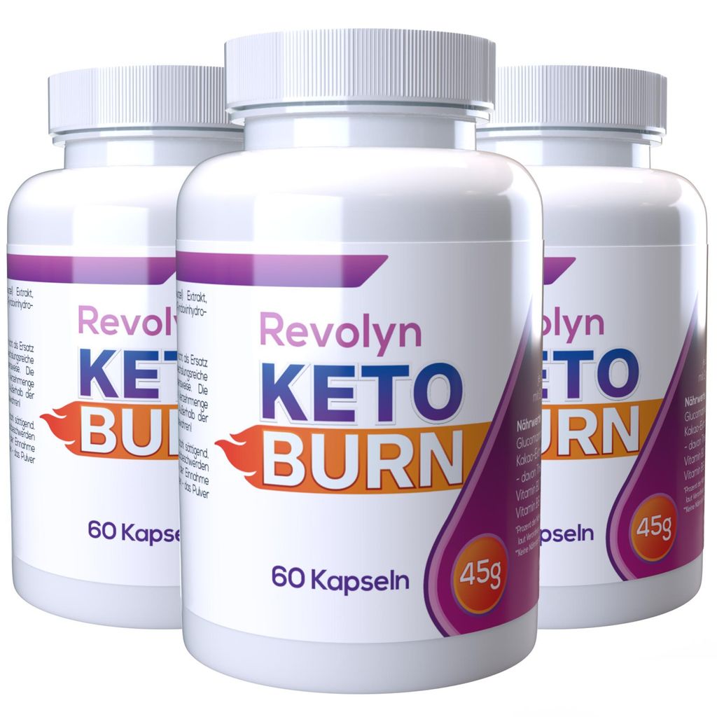 Revolyn Keto Burn - 180 Kapseln (3 x 60 Kapseln) - 3er Pack Produktbild 