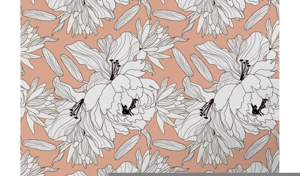 Coloray Fototapete 104x70 cm Vlies-Fototapete - Peony Revolution Blumenblumen