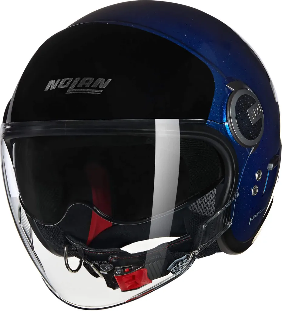 Casque Jet Urbain Nolan N21 Visor 06 Idéal Scooter et Custom Bleu