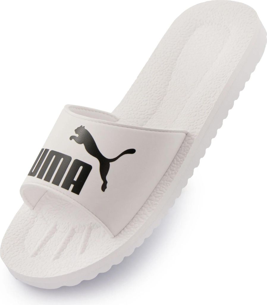 Puma Purecat Slide Weiß-schwarze Hausschuhe 42 - 9 Produktbild 