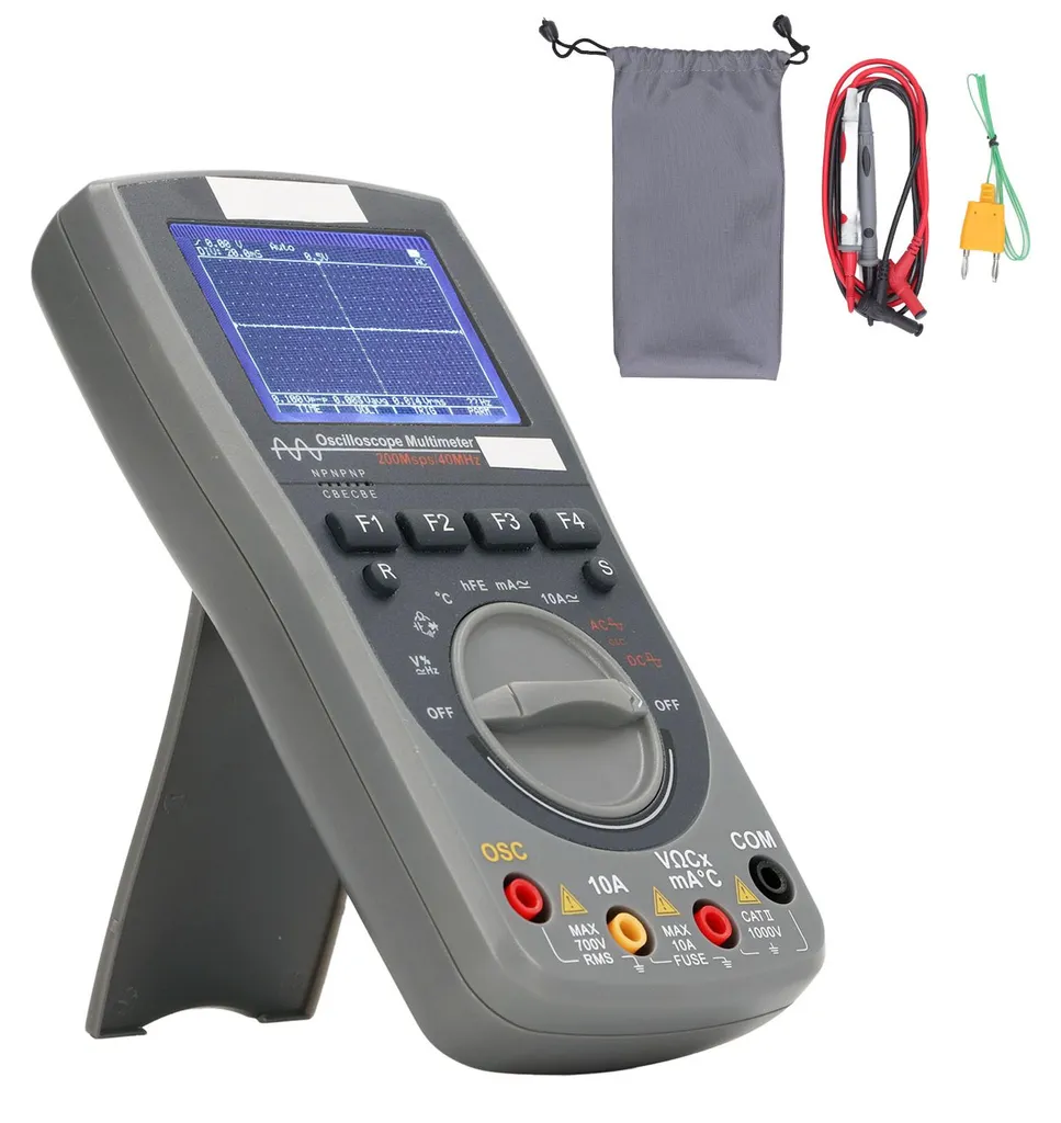 Multimètre oscilloscope 2-en-1 portable 80 MHz pour diagnostic rapide