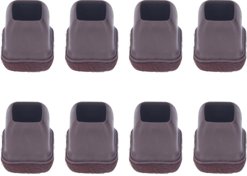 8-teiliges Stuhlbein-Schutzset aus TPE für Tisch und Hocker, braun, Größe S