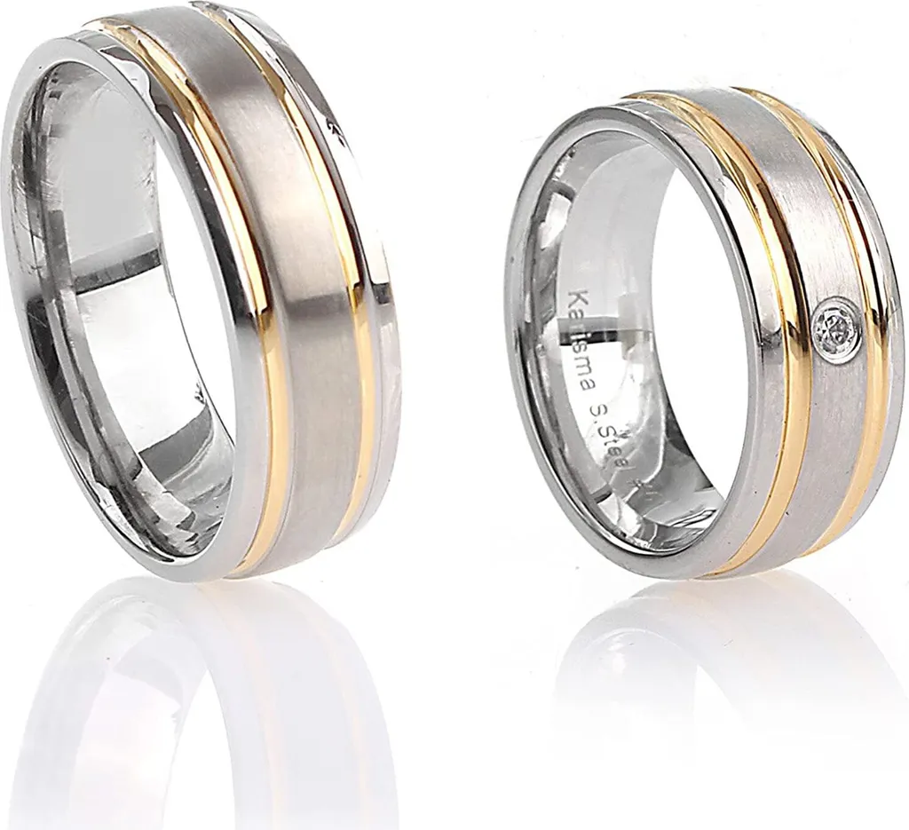 Promessa d'Amore: Fedi Karisma HSR4320 Bicolore Acciaio Oro