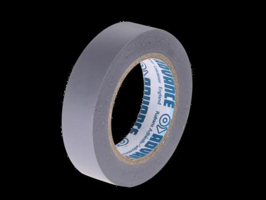 Isolierband PVC grau 15 mm breit 0,15 mm dick 10 m lang 7 kV Durchschlagsfestigkeit