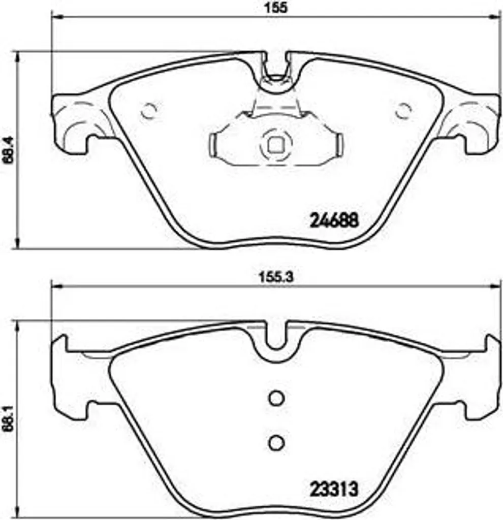Jeu de plaquettes de frein avant Brembo P06074 pour BMW Série 5 et 6