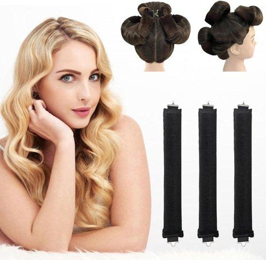 Kreiselspangen für lange Locken ohne Hitze, 6 Stück, ideal für Wellenfrisuren nachts, geeignet für große Locken, Locken ohne Hitze, selbstgest...