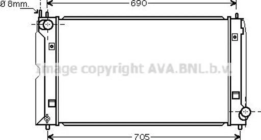 Radiateur moteur pour Toyota Corolla : remplacez votre pièce 164000N030