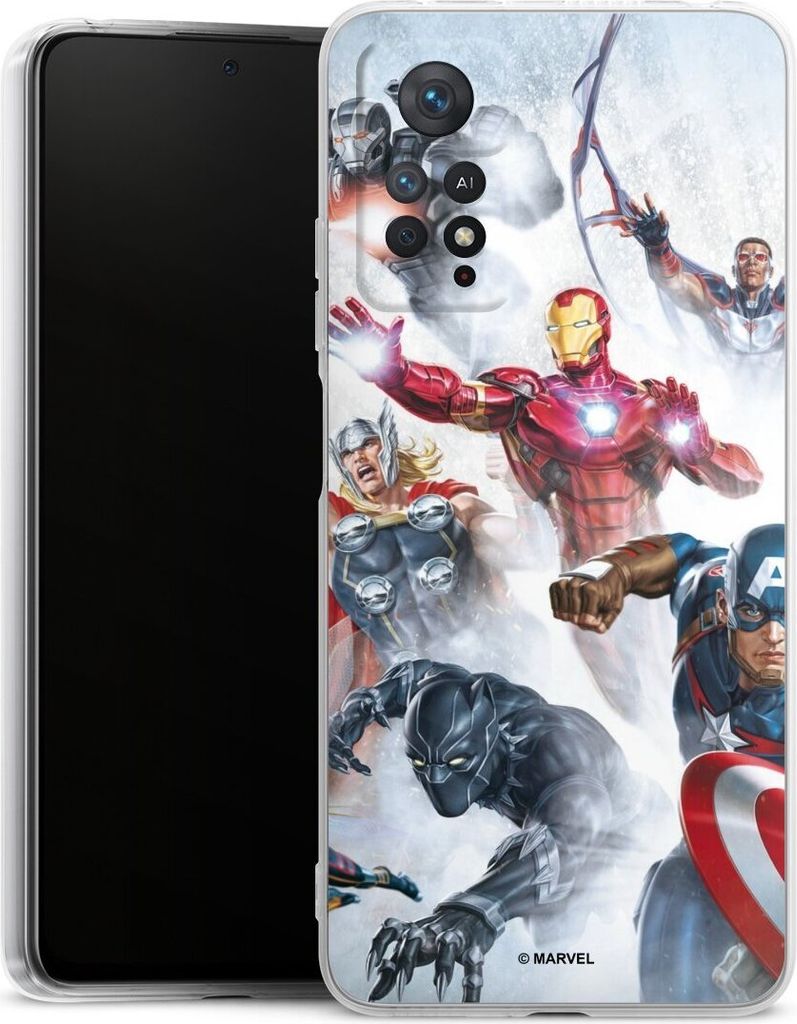 DeinDesign Handyhülle für Xiaomi Redmi Note 11 Pro 5G Silikon Hülle Case Smartphone Schutzhülle Offizielles Lizenzprodukt Marvel The Avengers