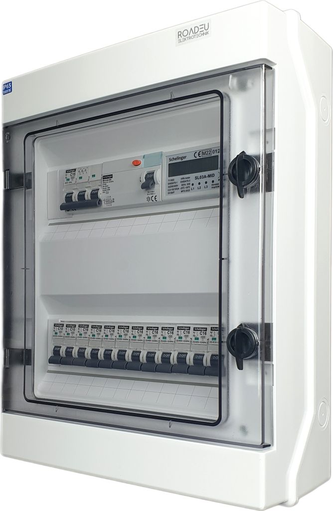 Disjoncteur Différentiel Complet Avec Compteur - 16A, 5 Circuits, 40A, Gris, Neuf
