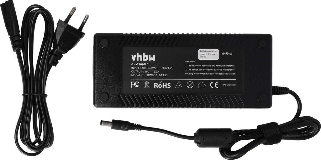 vhbw Netzteil kompatibel mit HP ZV5010AP, ZV5011AP, ZV5012AP, ZV5013AP, ZV5014AP, ZV5015AP, ZV5016AP, ZV5017AP, ZV5018AP Notebook - 200 cm, 120 W